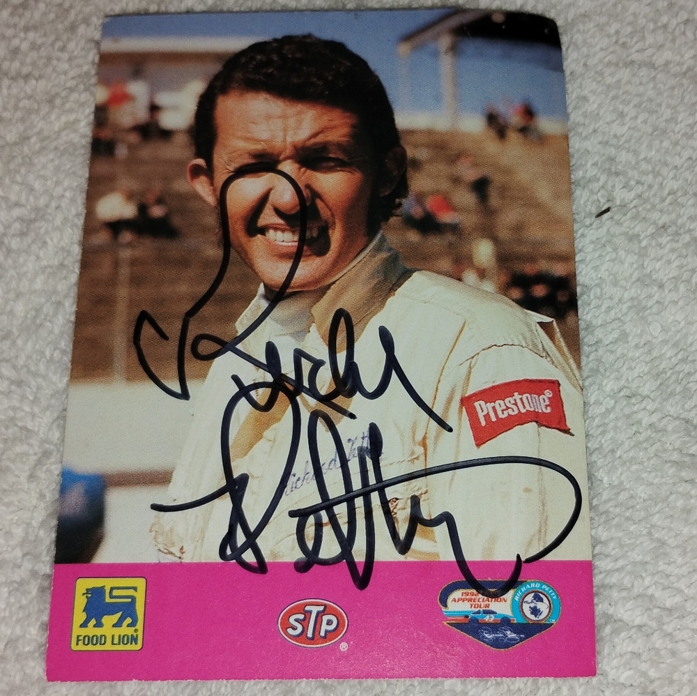 Richard Petty In Person Autograph Signed Food Lion Card Good Seasonal Christmas